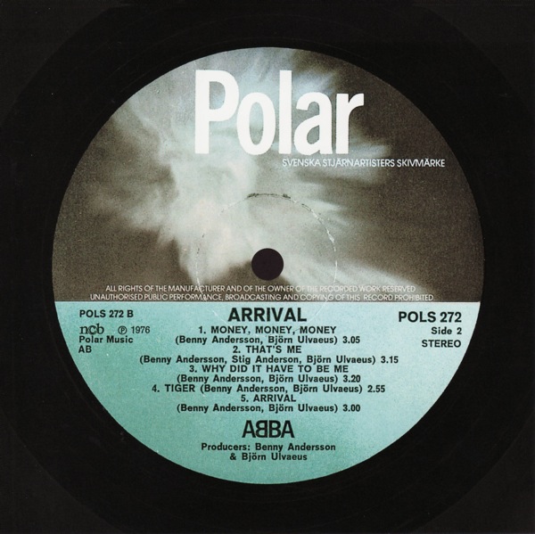 original label design b, Abba - Arrival +2